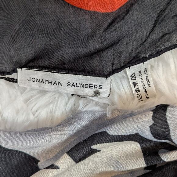 Jonathan Saunders Cashmere Modal Scarf in Peony Multicolor - Picture 4 of 9